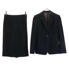 ユナイテッドアローズ 日本製 スカートスーツ 36 ブラック系 UNITED ARROWS サイドジップ レディース 【中古】  【230409】