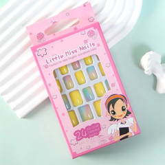 Koyoyo 女の子用プレスオンネイル 24ピースセット　小さな手元をもっと可愛く！おしゃれデビューにぴったりのキッズネイルチッ