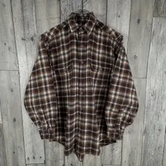 OLD FIELD & STREAM 90s フィールドアンドストリーム 肉厚 厚地 長袖 チェック ネルシャツ メンズ M サイズのサムネイル
