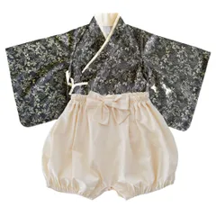 【数量限定】[SLINX] ベビー服 袴 ロンパース 着物 和装 女の子 男の子 フォーマル 赤ちゃん お宮参り 百日祝 初節句 和服ロンパース カバーオール 出産祝い ベビー袴 HF021