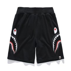 【A BATHING APE 】 ２色選択可能 アベイシングエイプ 大人気  Shark シャークカモフラージュ ショットパンツ  男女兼用 ゆったり 春夏  ZXC179