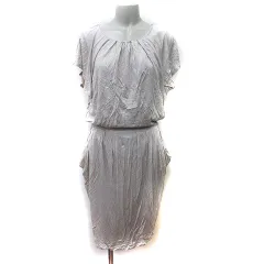 アンタイトル UNTITLED ワンピース ひざ丈 フレンチスリーブ 2 ベージュ /YI