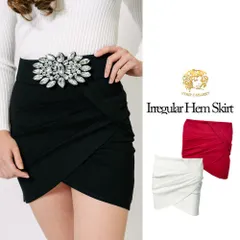 スカート ミニスカート ブラック ホワイト レッド　ギャルファッション