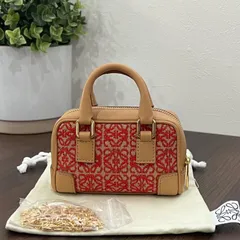 [新品]LOEWE ロエベ アマソナナノ キャンバス レザー ミニハンドバッグ チェーンショルダー 2WAY ポーチ レディース お出掛けに AMAZONA NANO