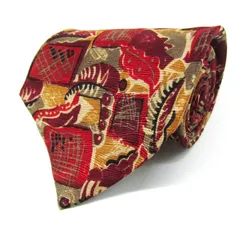 コムサデモードメン ブランド ネクタイ 総柄 ペイズリー シルク イタリア製 PO  メンズ ワインレッド COMME CA DU MODE 【中古】