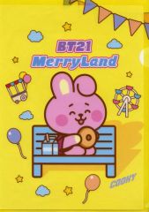 [중고] 클리어 파일 COOKY(정국) A4 클리어 파일 [BT21 MerryLand]