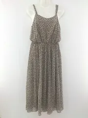 ◇ nano universe ナノ ユニバース 総柄 ロング ワンピース サイズF ホワイト系 グリーン系 マルチ レディース P  【中古】 【1210270009989】