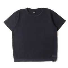 美品 HUGO BOSS ヒューゴボス スウェット サイズ:XL ドローコード付き ストレッチ 半袖 クルーネック スウェットシャツ RELAXED FIT ネイビー 紺 トップス トレーナー【メンズ】のサムネイル