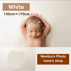 白バックドロップ♪ニューボーンフォト　背景布　伸縮性　おくるみ　ベビーラップ