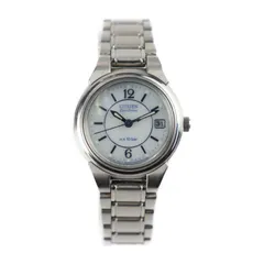 CITIZEN シチズン  腕時計 E011-S027144  ステンレススチール シルバー ホワイト文字盤  エコドライブ ソーラー デイト 