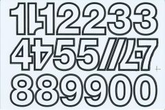 （シャシャン）XIAXIN 防水 PVC製 数字 ナンバー ステッカー セット 耐候 耐水 ローマ字 数字 キャラクター 表札 スーツケース ネームプレート ロッカー 屋内外 兼用 TS-522