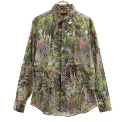PAUL SMITH COLLECTION ポールスミスコレクション 日本製 フラワー フォトプリント 長袖 シャツ M グリーン系 メンズ 古着