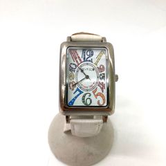 【フランク三浦】大型初号機(改) 腕時計 電池交換済 稼働品 ホワイト マルチカラー☆