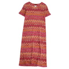 美品 ミッソーニ MISSONI ニット ワンピース ドレス 半袖 ショートスリ