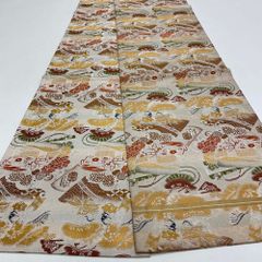 丸帯 アンティーク ヴィンテージ 全通 金帯 390cm 花嫁衣装 貸衣装 中古 リサイクル 結婚式 婚礼 着付け 舞台 きもの 着物 4122