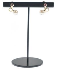 美品 TASAKI タサキ 田崎 ピアスK14WG アコヤパール ブルー 7mm