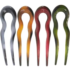 【新着商品】DY.2ten かんざし 簪 U字型 4枚入り 髪飾り Uピン シンプル レトロ おしゃれ 和服 成人式 卒業式 結婚式 パーティー 団子 ヘアアクセサリー (ゴールド ＋ シルバー)