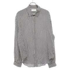 SAINT LAURENT PARIS (サンローランパリ) ストライプシルク長袖シャツ ブラック/ホワイト 680495 Y2E11のサムネイル