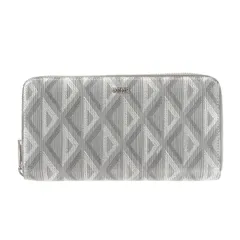 Dior HOMME ディオールオム 近年モデル CD Diamond キャンバス ロング ジップ ウォレット / 長財布 ジッピー ライトグレー イタリア製 ラグジュアリー ブランド【メンズ】のサムネイル