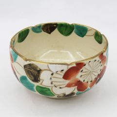 龍靖 京焼 赤絵花鳥 抹茶碗 仕服付き - メルカリ