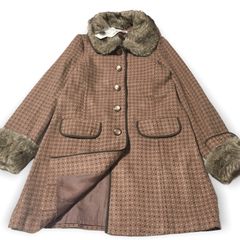 【新品】アクシーズファム ファーコート ラメドット ブラウン サイズL