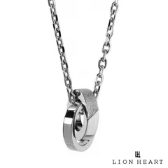 ライオンハート サンド ダブルリング ネックレス サージカルステンレス316L シルバー 金属アレルギー対応 メンズ ブランド LION HEART