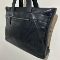 Bill Amberg　ビルアンバーグ　ビジネスバッグ 　ハンドバッグ　レザー　ブラック　パンチングレザーのサムネイル