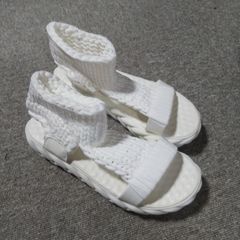 靴 サンダル プラットフォームサンダル 厚底 編み上げ スリッパ [982]
