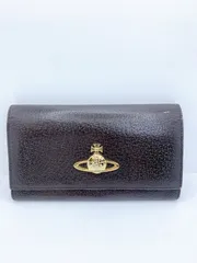 Vivienne Westwood/ヴィヴィアンウエストウッド　長財布　2つ折り　がま口　コイン・カードケース　ブラウン/ゴールド　YY114