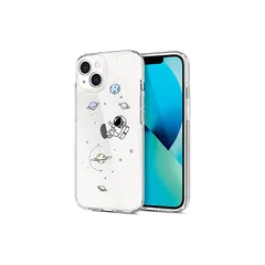 Kunyehdo スマホケース iPhone 14 ケース カバー 対応 iPhoneケース 可?い 宇宙飛行士 抱擁する hug アニメ 宇宙 人気 おしゃれ 韓国 お洒落 ソフト TPU 背面ケース おもしろ かわいい 薄型 スリム 耐衝撃 軽量 惑星 0