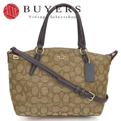 【中古】 コーチ ショルダーバッグ ミニケルシーサッチェル F57830 シグネチャー キャンバス レザー カーキ マカボニー ブラウン系 ゴールド金具 肩掛け 2WAYハンドバッグ 斜め掛け レディース 女性 COACH