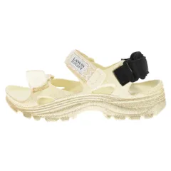 LANVIN (ランバン) ×SUICOKE スイコック WAKE CURB ラメ装飾ラバーストラップサンダル ホワイト ゴールドのサムネイル