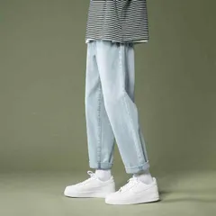 種類30：2XL/D：9231 ブラック メンズ ファッション 服 オシャレ シンプル 大人 かっこいい 大きいサイズ ストリート 紳士服 ジーンズ 夏 薄手 ゆったり カジュアル パンツ スリム ストレート 九分丈 スーツ