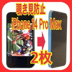 2枚　iPhone 14 Pro Max 覗き見防止　ガラス　フィルム　防油脂