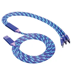 【新着商品】type-c USB ライトニング micro 充電器 タイプc 3in1ケーブル 式充電ケーブル usb ケーブル アイフォンケーブル ケーブル スマホ 充電コード マルチケーブル 急速充電 三股 6A 急速 2025 LED 充電 新型 3in