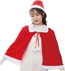 MORY TRADE morytrade サンタ ケープ 子供 クリスマス コス サンタクロース 衣装 マント 帽子付き( 大人用)