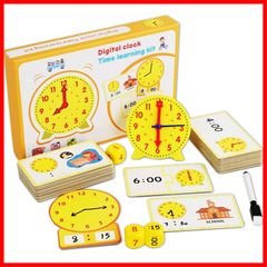 【人気商品】歳モンテッソーリ 玩具 6-8 学習時計三つの遊び方 5 12つの時間カード、サイコロ遊び方、12つの日常活動カード 時間の直感的理解 4 10cm 3 時計 2 幼稚園 保育園おもちゃ 知育玩具 子供 置き時計 小学生 女の子 知育時計セット 誕