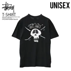 STUSSY ステューシー SURF SKATE SKULL 50/50 SS TEE (サーフ スケート スカル Tシャツ) トップス Tシャツ 半袖 半袖Tシャツ PIGMENT BLACK ブラック 黒 ST023008 PIGMENT BLACK