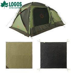 LOGOS/로고스 neos PANEL 스크린 두블 XL-BB 네오스 패널 스크린 두블 2룸 텐트 캠프 텐트 데빌 블록 채용 넓은 패널 2룸 텐트와 방수 매트 & 그랜드 시트의 3점 세트