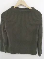 ◇ green label relaxing UNITED ARROWS サイドスリット 長袖 ニット セーター カーキ系 レディース P  【1212260000389】