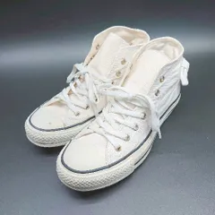 ◇ CONVERSE コンバース ALL STAR ブランドロゴ ハイカット スニーカー サイズ23 アイボリー レディース E 1 【1303090025380】