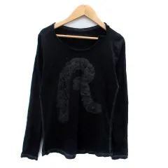 リプレイ REPLAY Tシャツ カットソー ラウンドネック 長袖 プリント S 黒 ブラック /HO55のサムネイル