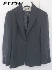 ◇ 23区 ニジュウサンク 肩パット 1B 長袖 テーラードジャケット ブレザー サイズ 32 ダークグレー レディース  【中古】 【1112020012662】