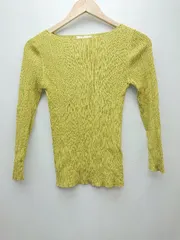 ◇ INED イネド ボートネック リブ 長袖 ニット セーター サイズ9 イエロー レディース P  【1311300000133】