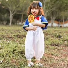 ハロウイン衣装 子供 ベビー服 コスチュームセーラー服 アヒル ダック風衣装 ロンパース ハロウィーン仮装 ブルーダック 赤ちゃん 子供用 可愛い ダック風 4点セット 変装 仮装 イベント 女の子 男の子 コスチューム 仮装
