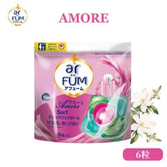 【arFUM】【韓国1.2億個突破！】6粒 アモーレ アフューム お試し ベルガモット&ジャスミンの香り 洗濯洗剤 韓国人気洗剤 香水 介護用 キャンプ用品 旅行用品 消臭 抗菌 香り ギフト プレゼント 便利 時短 アロマ【メーカー直営 王子製薬 国内生産】