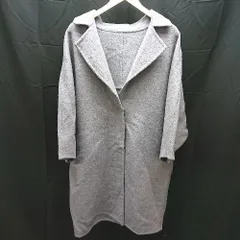 ◇ SENSE OF PLACE ボタン　起毛　シンプル 五分袖 コート サイズF グレー系 レディース E  【1303090019402】