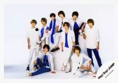 【中古】生写真(ジャニーズ) Hey! Say! JUMP/集合(9人)/横型・全身・衣装白青黒・中島高木座り・知念伊野尾有岡箱の上座り・センター山田/「真剣SUNSHINE」PV＆ジャケ/公式生写真