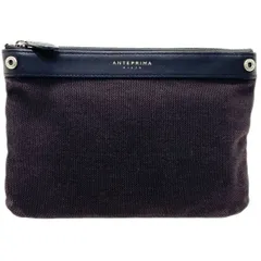 アンテプリマ ポーチ マストライン マルチポーチ キャンバス ダークブラウン 濃茶 こげ茶 ANTEPRIMA MISTO アンテプリマミスト マルチケース 小物入れ ブランド小物 レディース 女性 【中古】