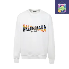 【本日限定特価】Balenciaga メンズ＆レディース スウェットシャツ プリント 400g カタログカラー S-XL [本日特価|新品未使用品]